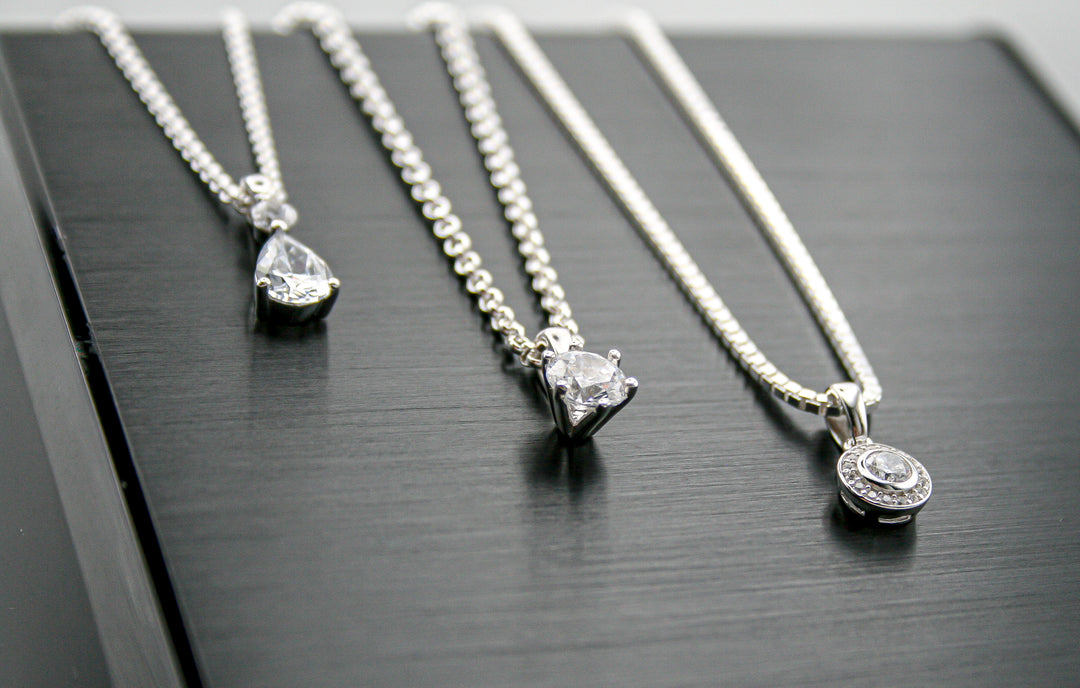 DAMEN HALSKETTEN SILBER MIT EDELSTEIN - DEINSCHMUCK BY TL