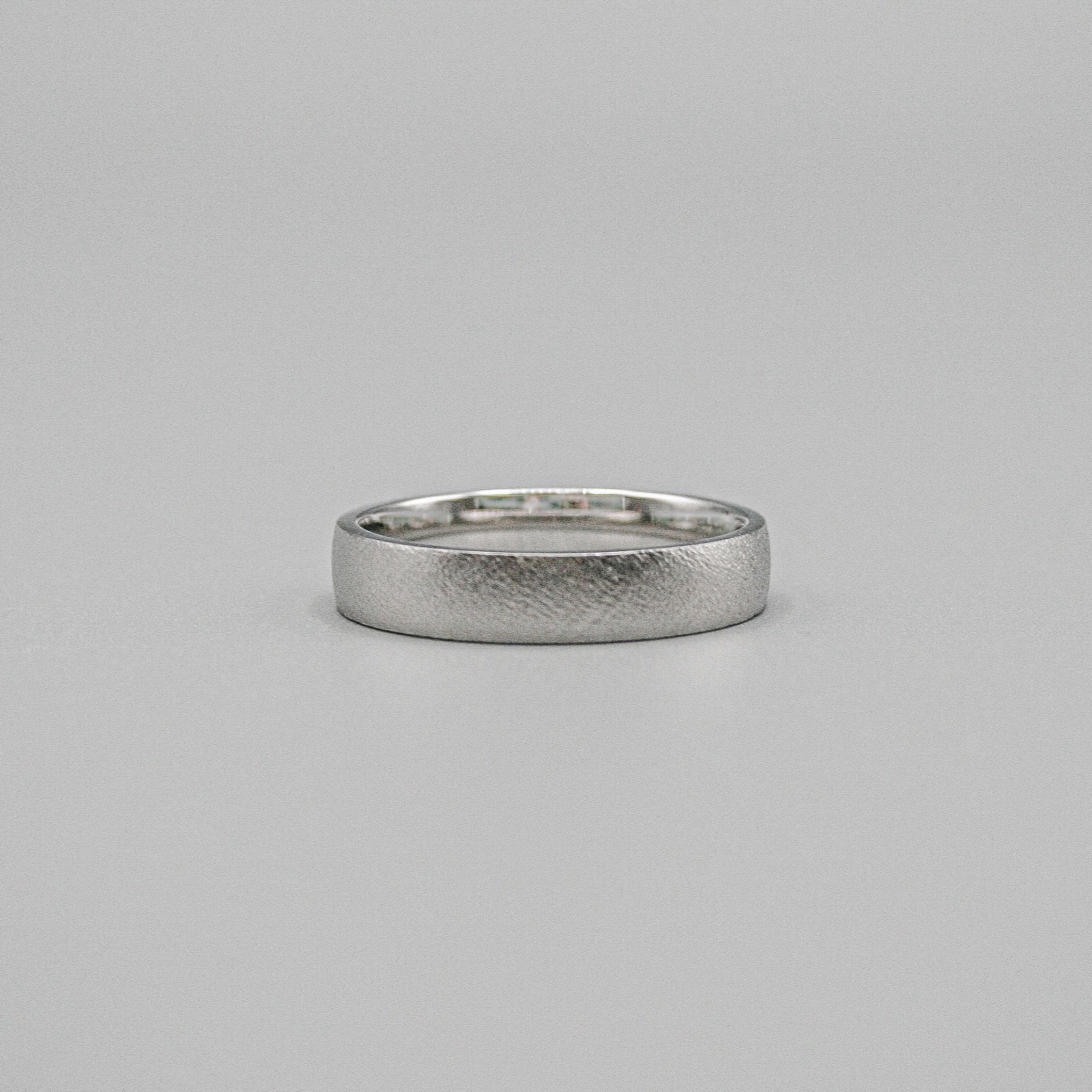 925 Silver Men Ring Rhodium Plated 5mm